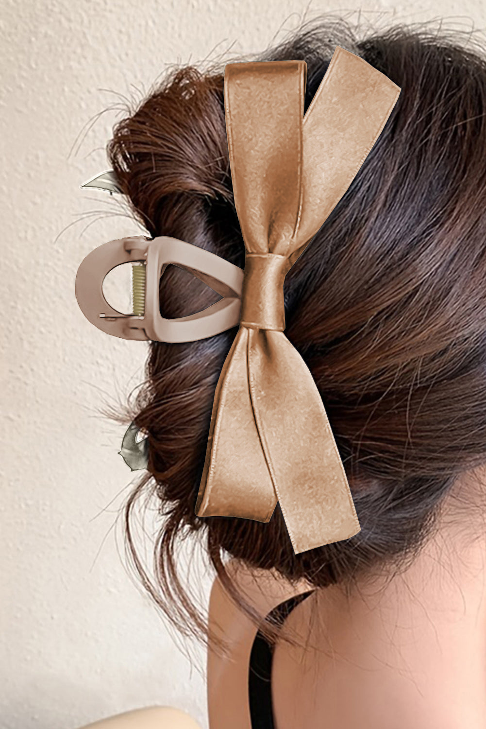 Red Ribbon Bow Decor Hair Clip - eAura