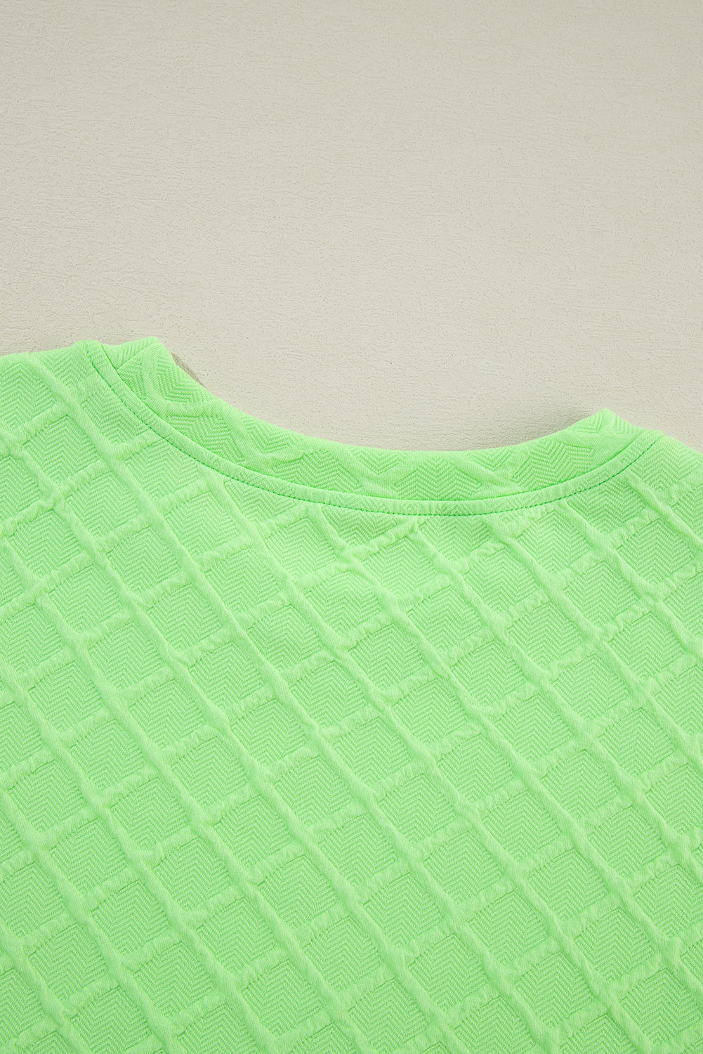 Checkered Textured Tee and Drawstring Shorts Co-ord eAura