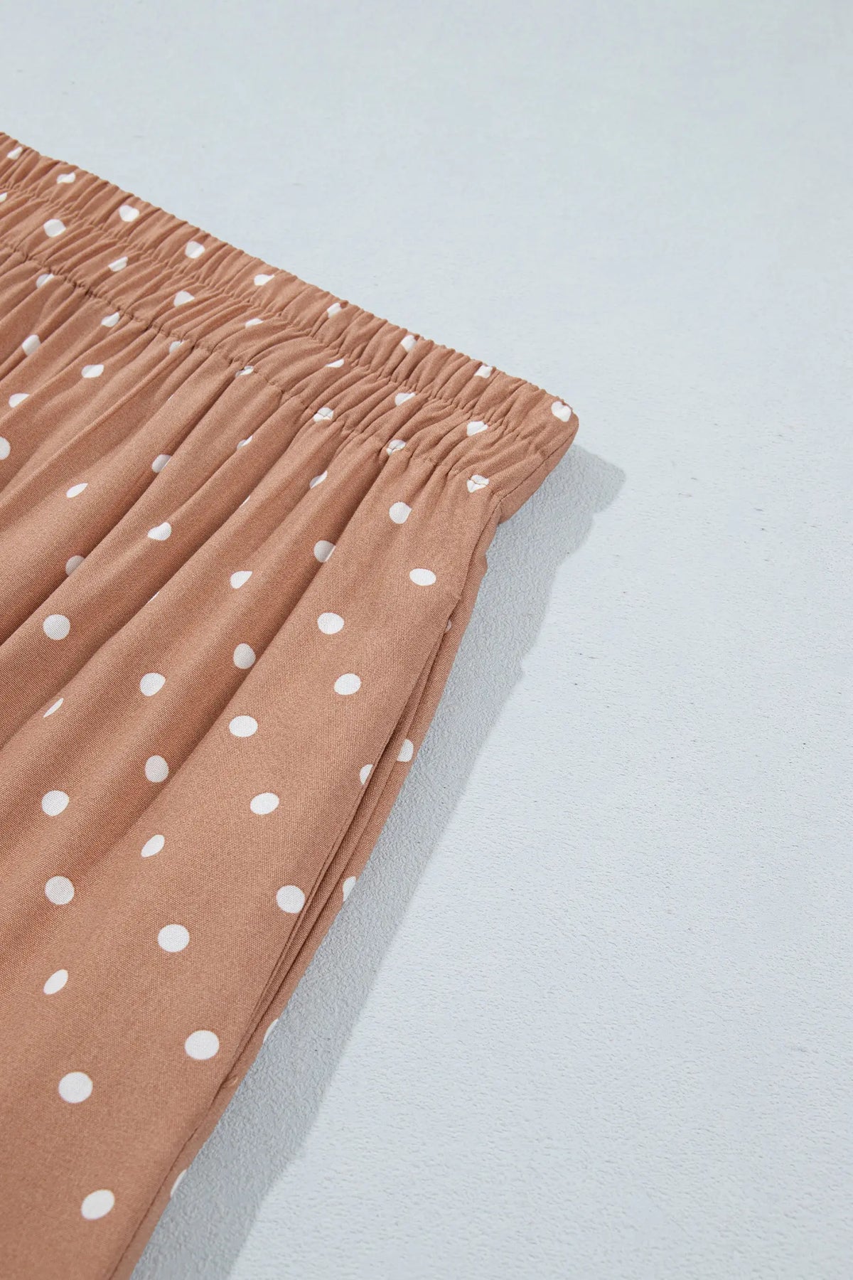 Polka Dot Lace Hem Elegant Long Shift Skirt – Khaki