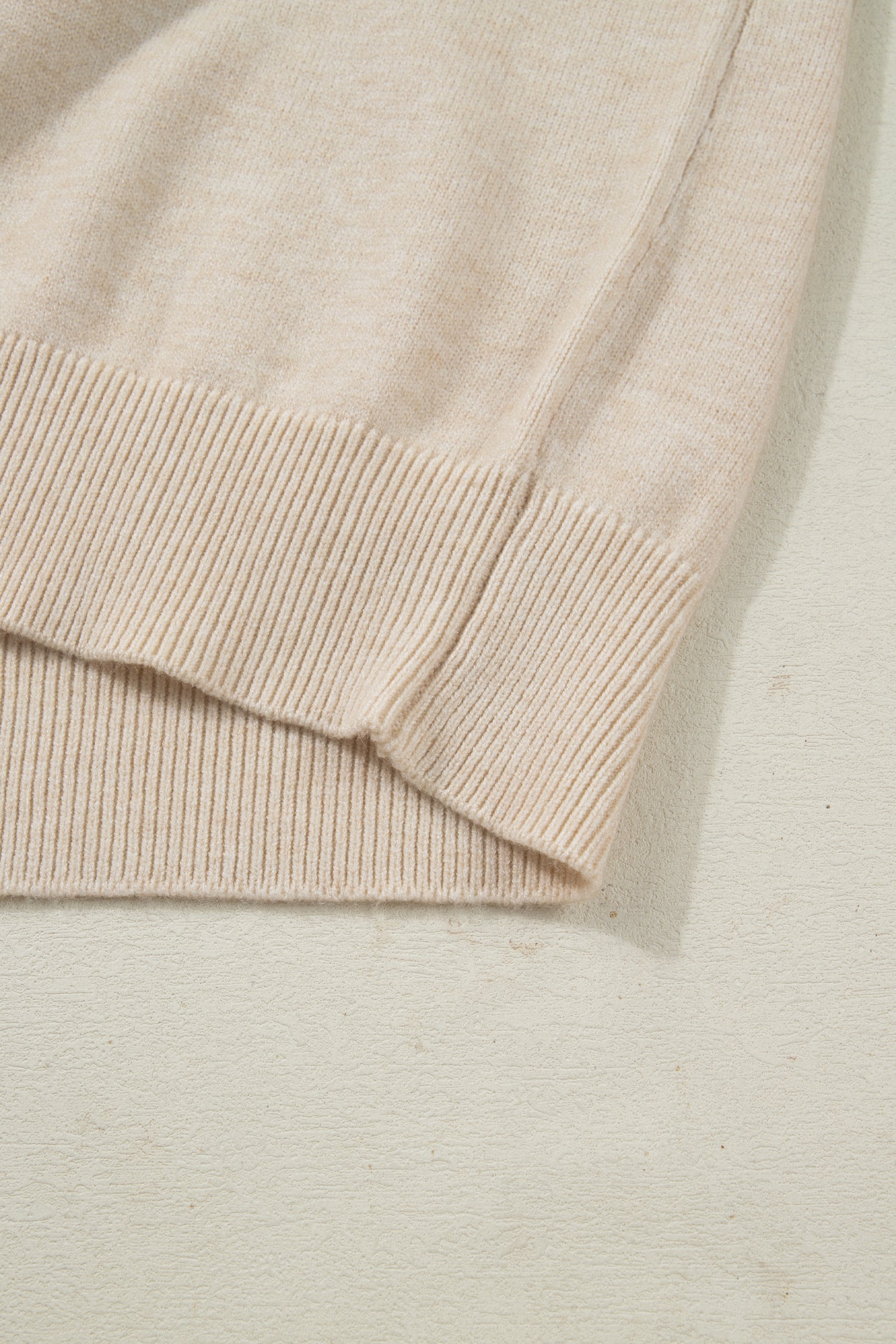 Lace Trim Sweater Patchwork Buttoned Cuffs Loose Sweater - eAura