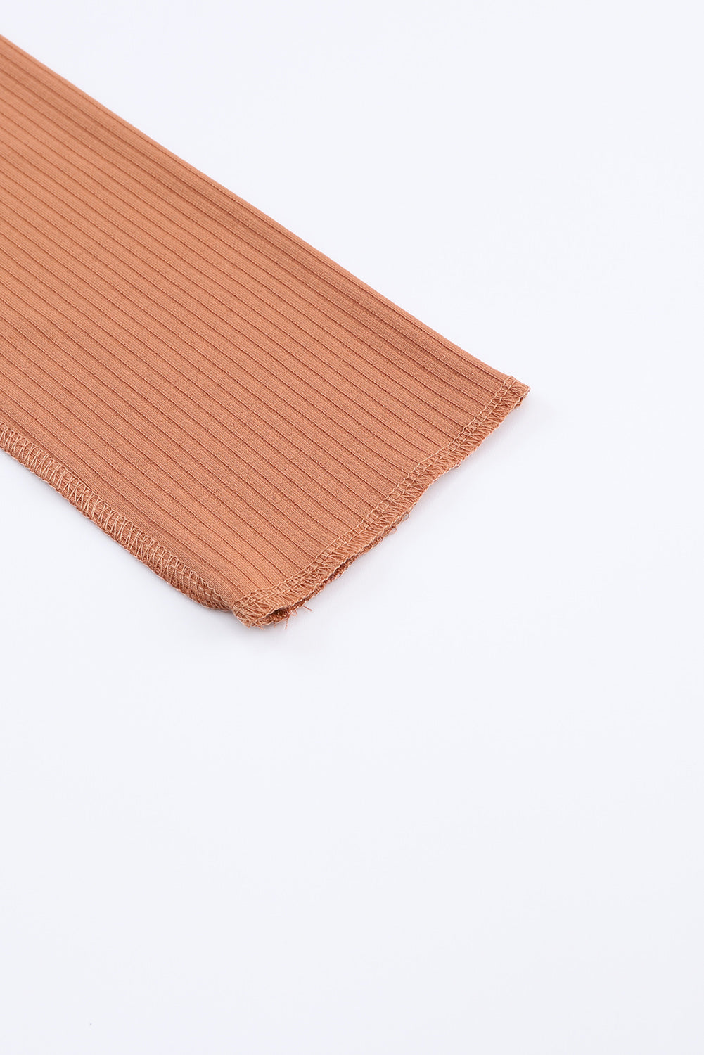 Exposed Seam Colour Block Rib Knit Top eAura