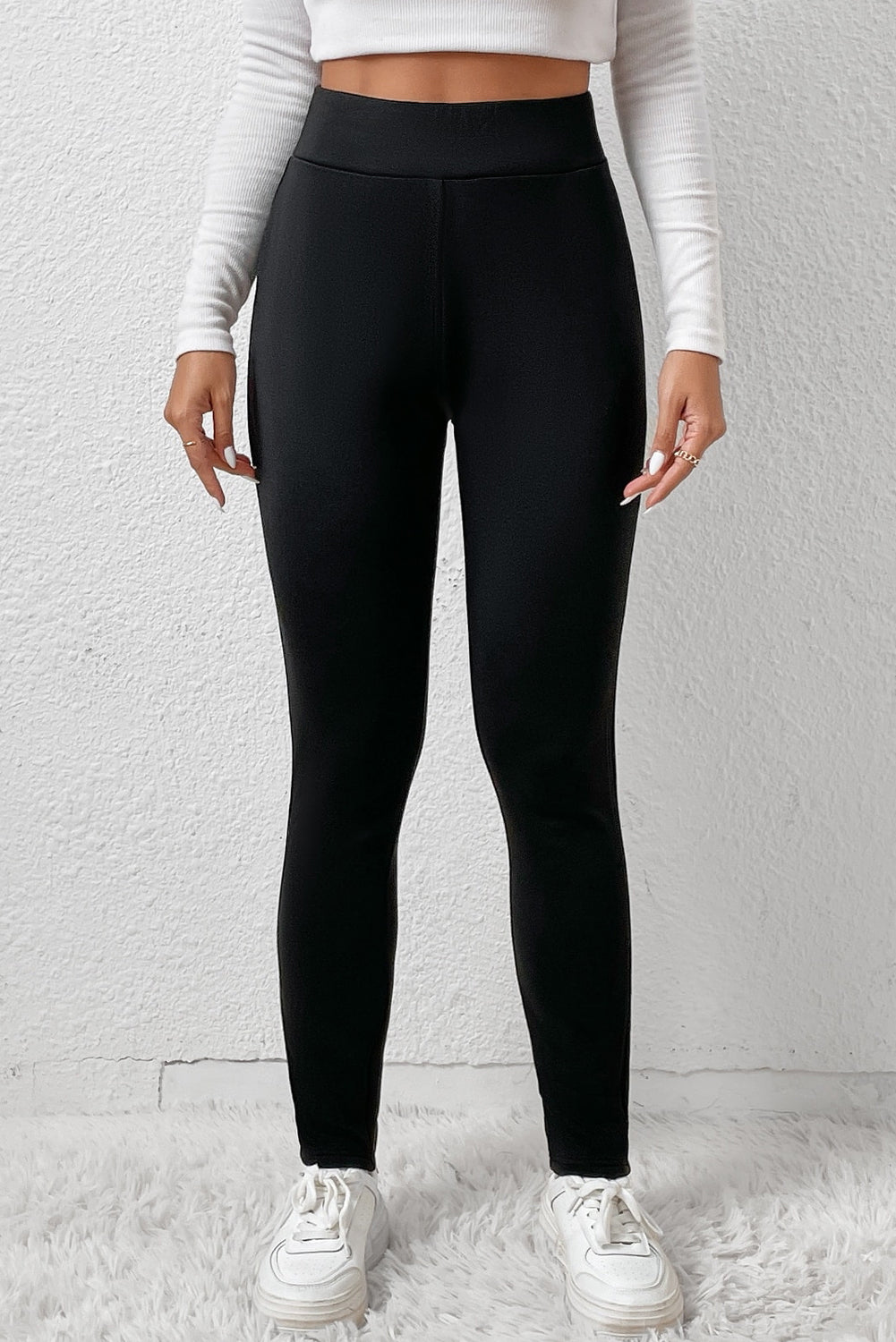 Black Fleece Lining Winter High Waist Leggings Beagle Boutique Fashion Outlet