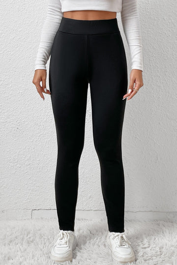 Black Fleece Lining Winter High Waist Leggings Beagle Boutique Fashion Outlet