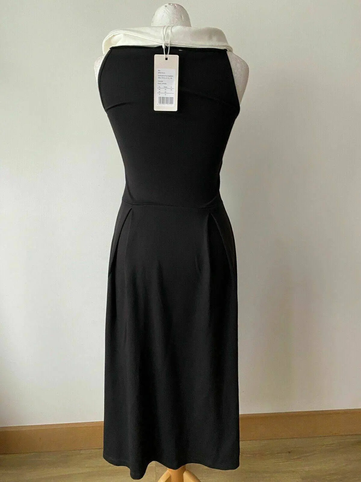 Anna Field Black Midi Fit & Flare Dress Size 8 Off Shoulder - BB Fashion Outlet