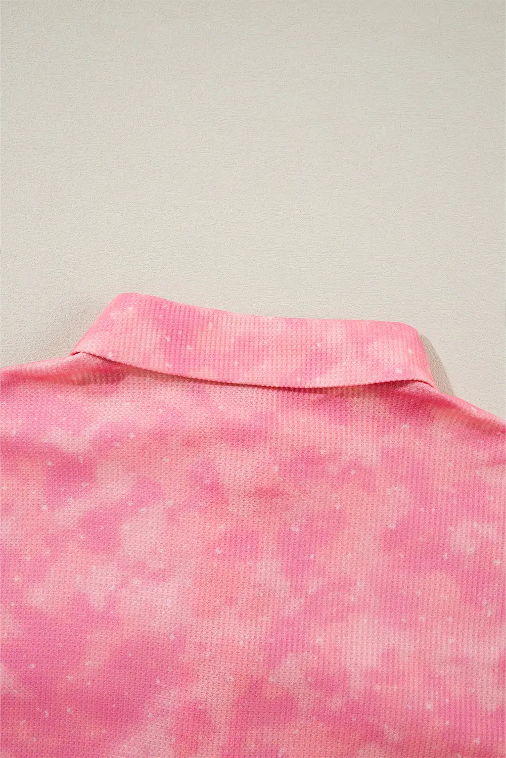 Apricot Pink Mineral Wash Sequin Patchwork Flap Pocket Shacket - eAura