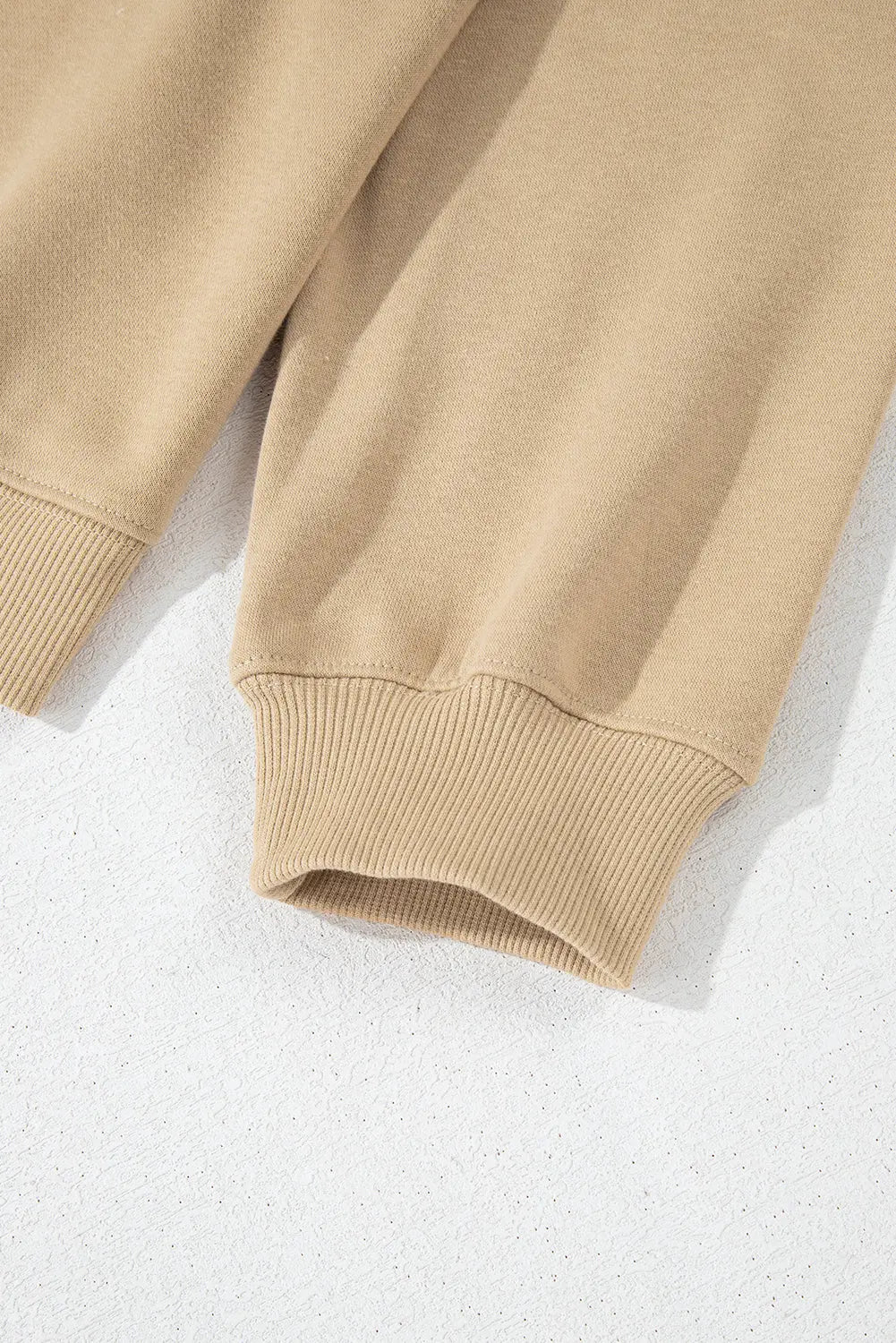 Apricot Solid Crew Neck Drop Shoulder Plus Size Sweatshirt Beagle Boutique Fashion Outlet