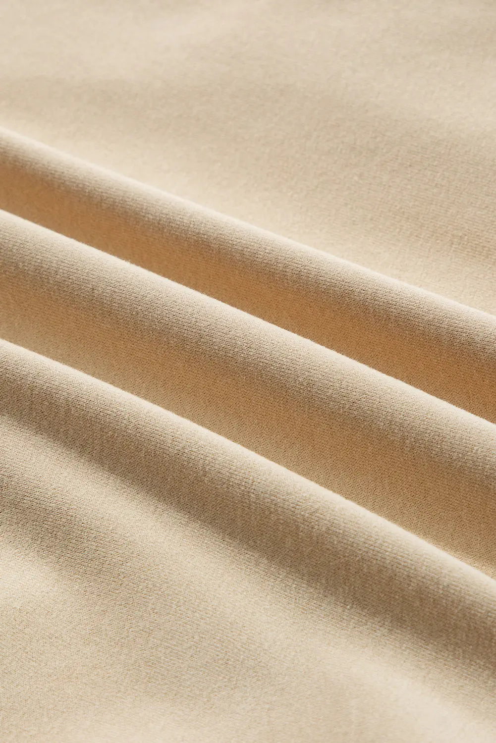 Apricot Solid Fleece Lined Drop Shoulder High Low Sweatshirt - eAura