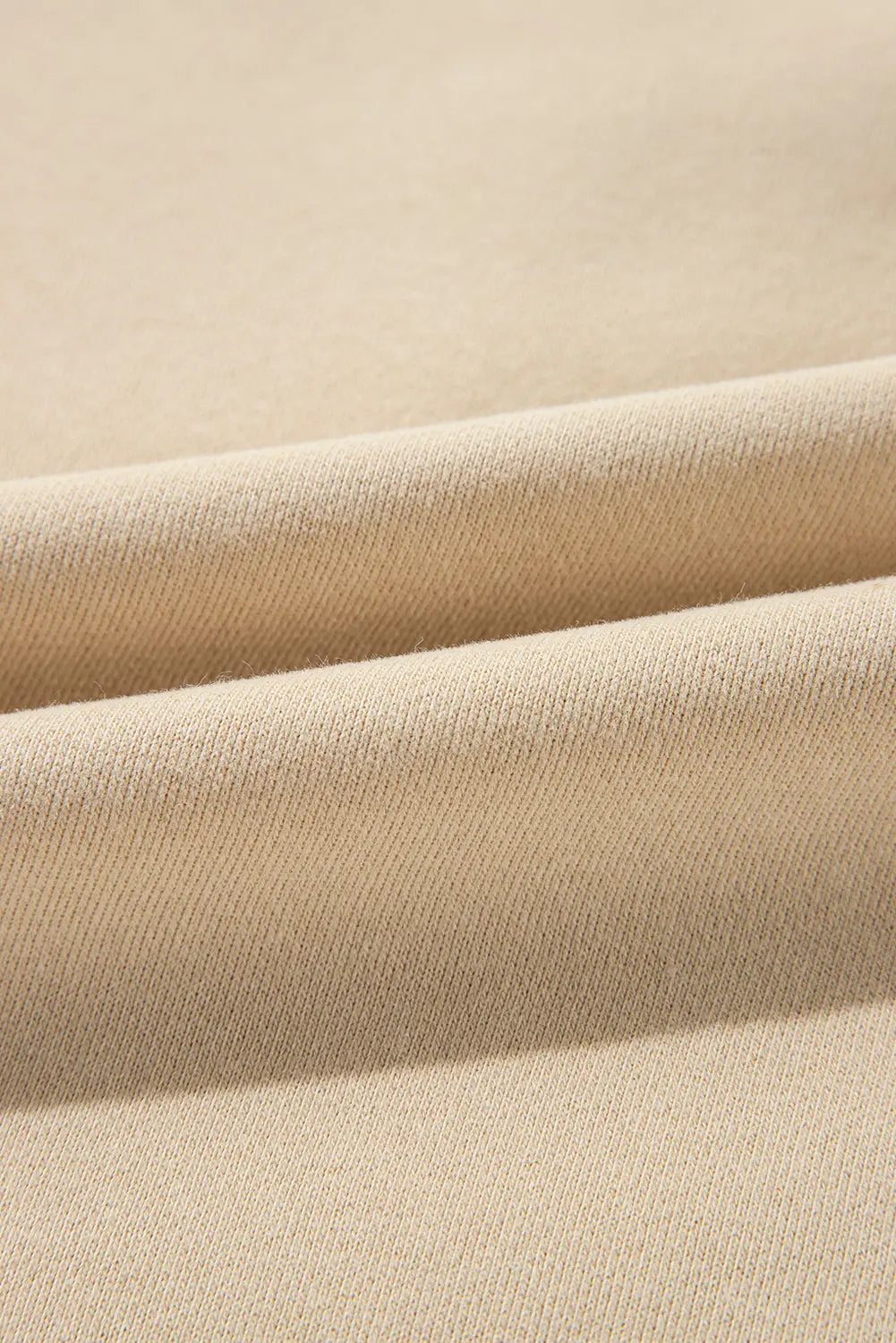 Apricot Solid Fleece Lined Drop Shoulder High Low Sweatshirt - eAura