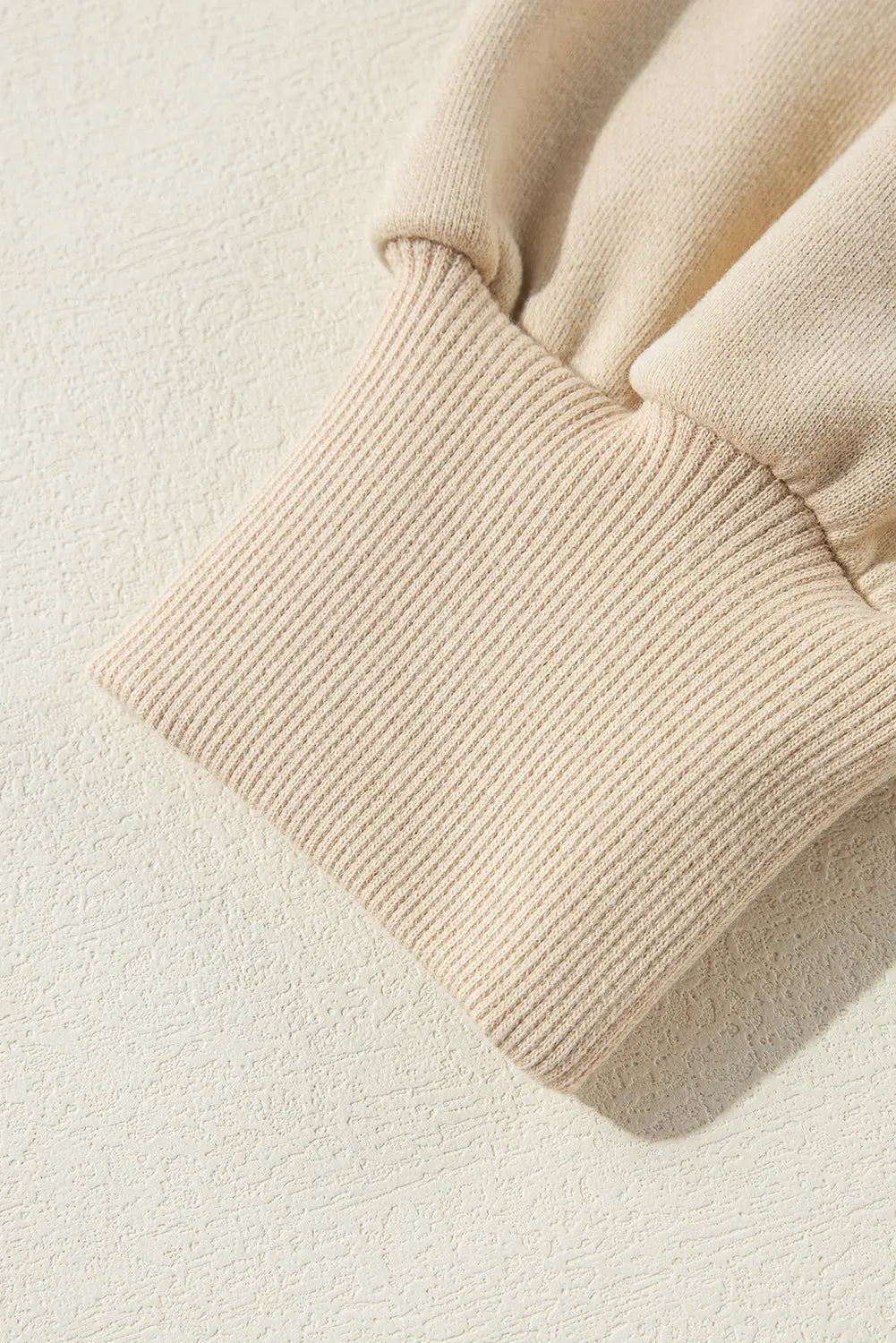 Apricot Solid Fleece Lined Drop Shoulder High Low Sweatshirt - eAura