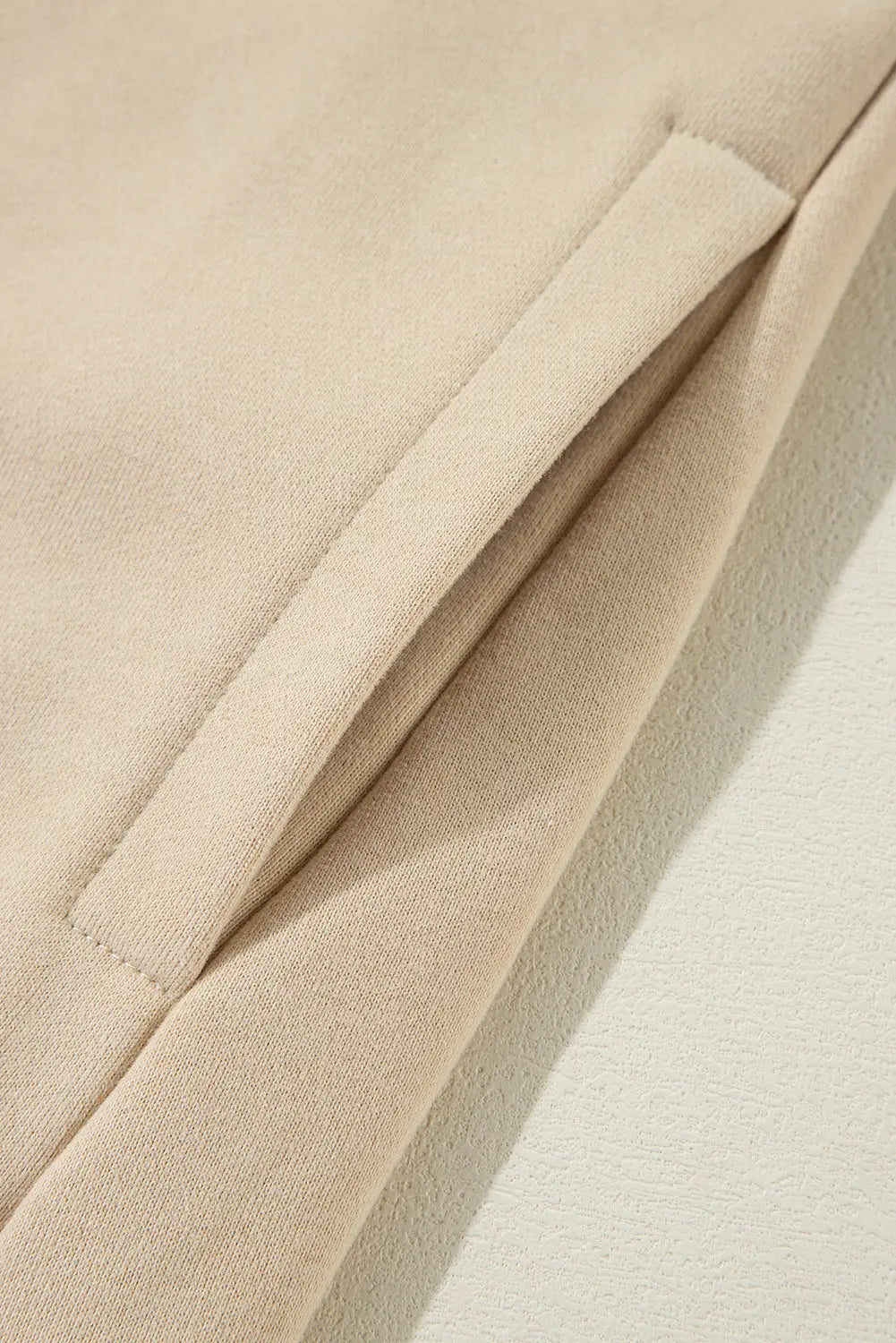 Apricot Solid Fleece Lined Drop Shoulder High Low Sweatshirt - eAura