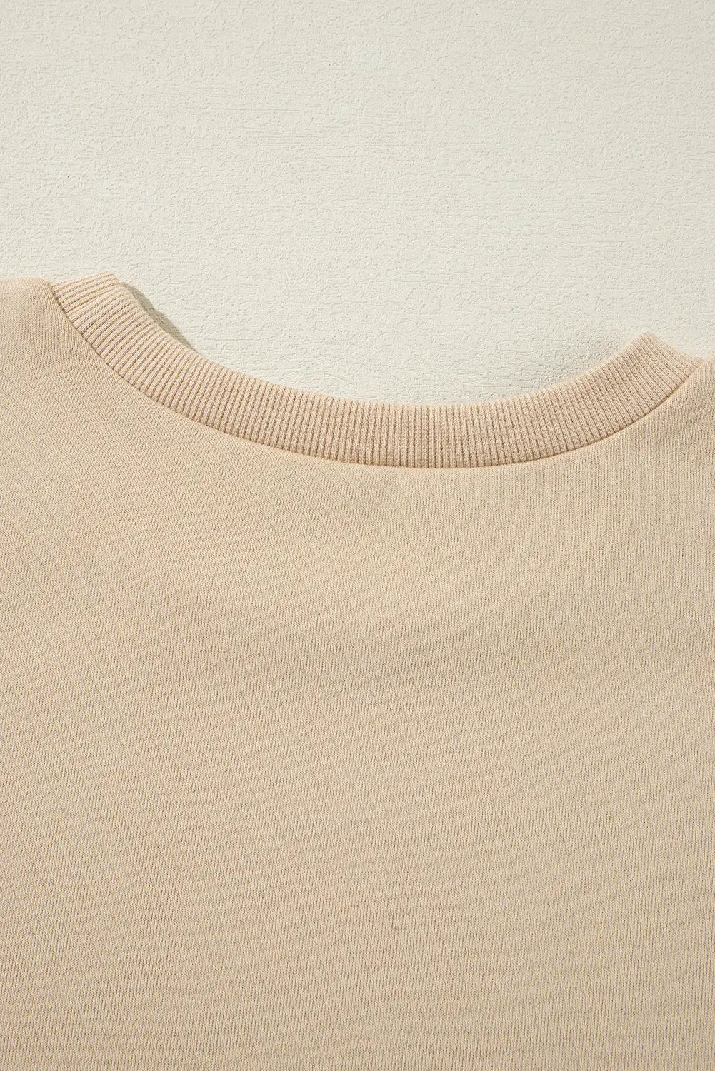 Apricot Solid Fleece Lined Drop Shoulder High Low Sweatshirt - eAura