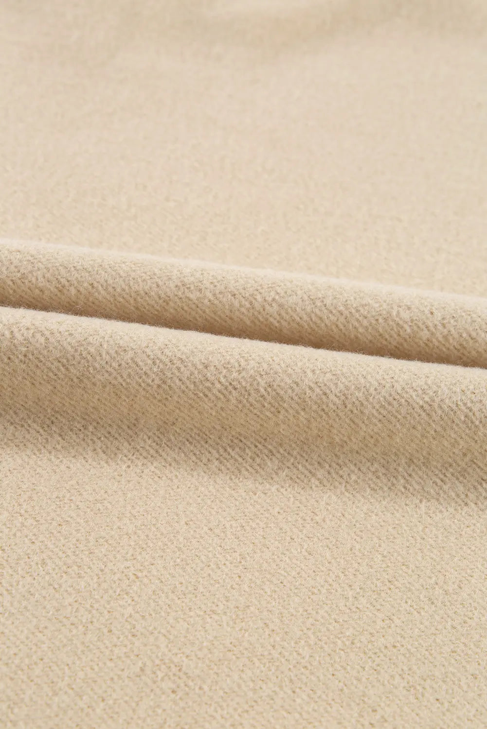 Apricot Solid Fleece Lined Drop Shoulder High Low Sweatshirt - eAura