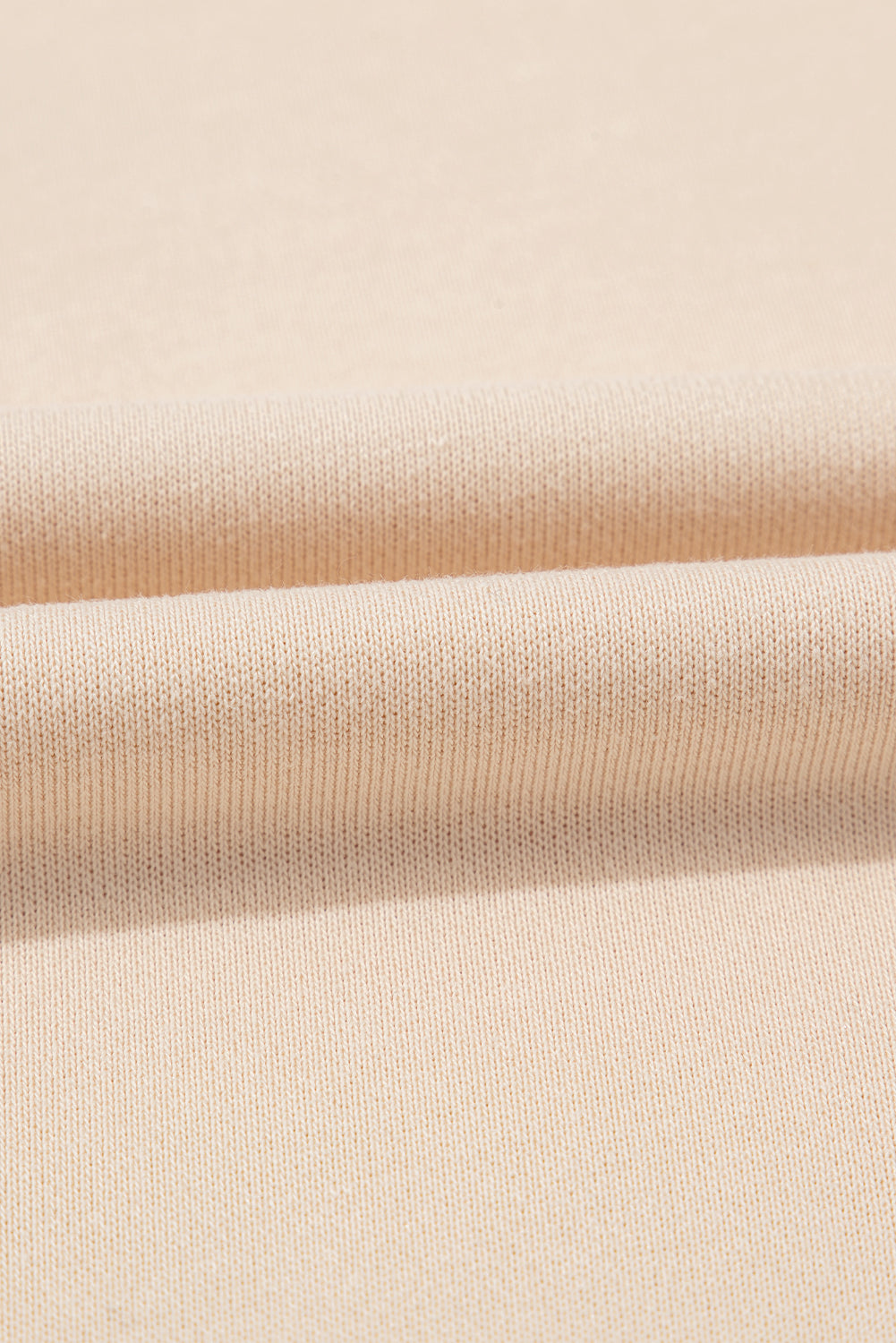 Beige THANKS Chenille Embroidered Drop Shoulder Graphic Sweatshirt - Tops/Sweatshirts & Hoodies