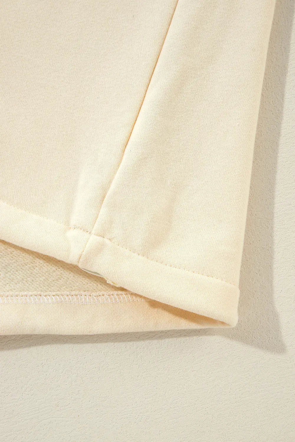 Aruba Blue Fleece Lined Half Zipper Kangaroo Pockets Loose Hoodie - eAura