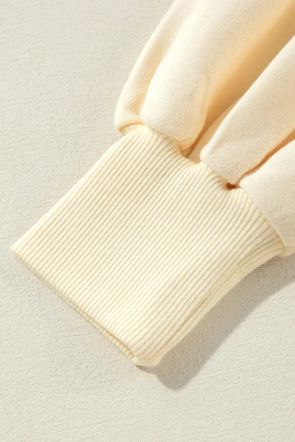 Aruba Blue Fleece Lined Half Zipper Kangaroo Pockets Loose Hoodie - eAura