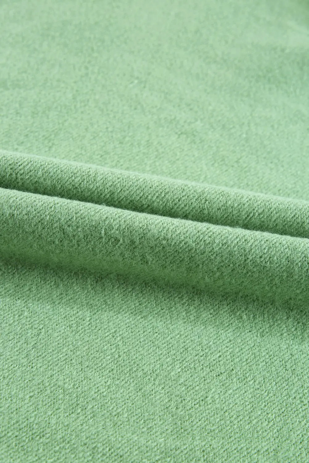 Aruba Blue Fleece Lined Half Zipper Kangaroo Pockets Loose Hoodie - eAura