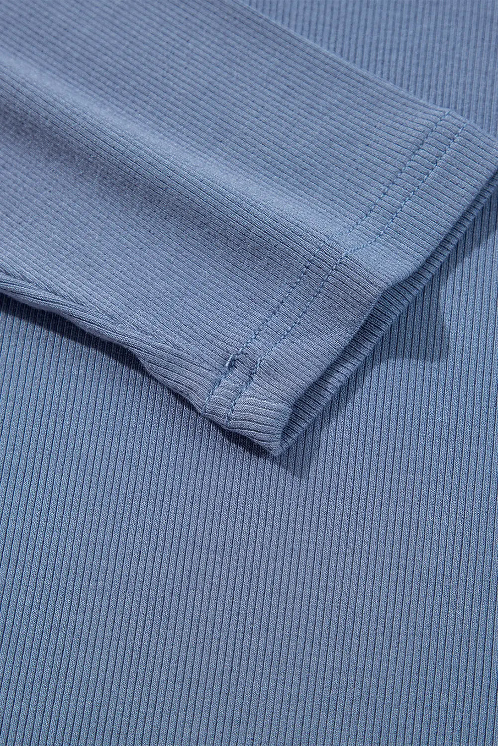 Ashleigh Blue Solid Colour Rib Knit Open Front Tunic Cardigan Beagle Boutique Fashion Outlet