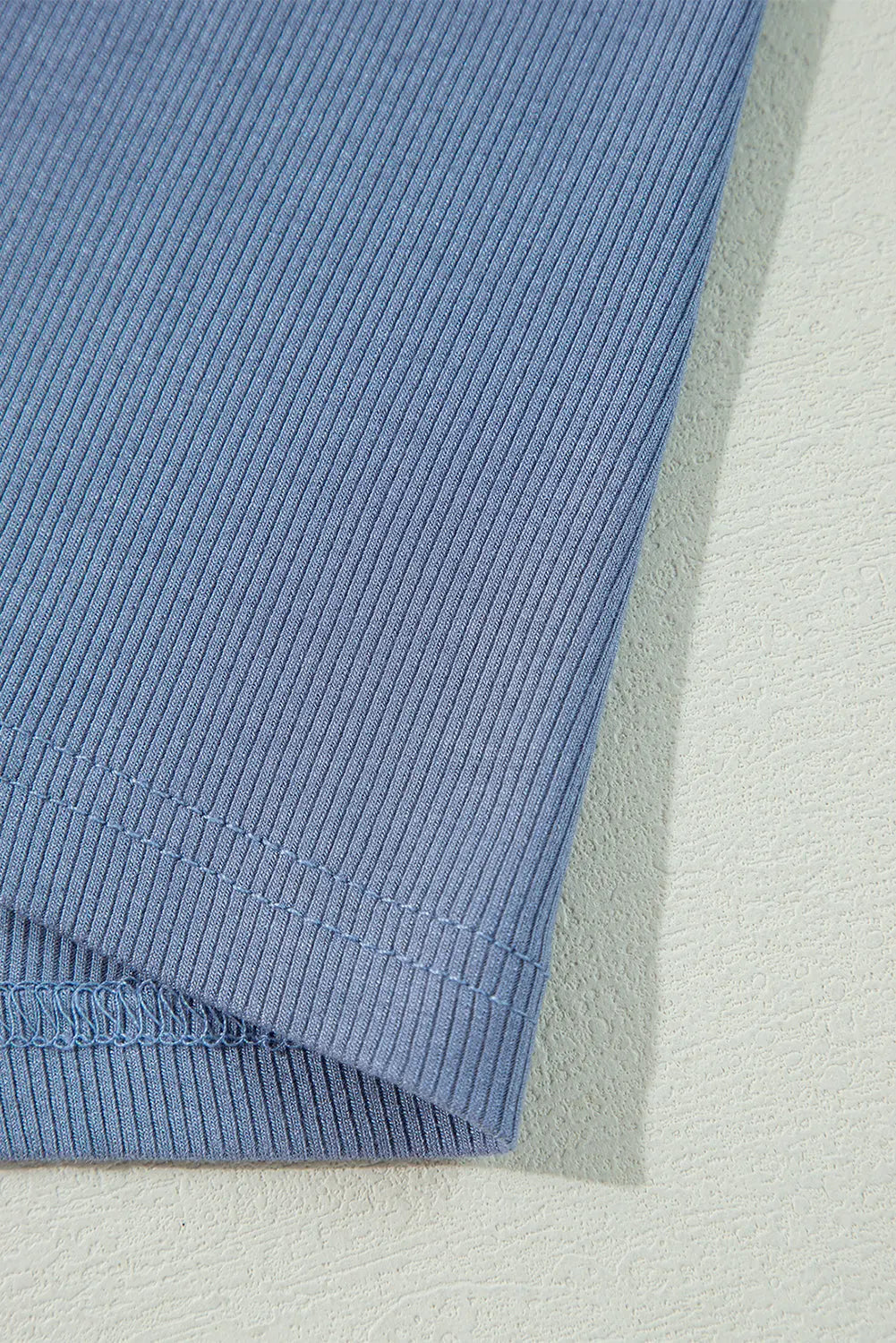 Ashleigh Blue Solid Colour Rib Knit Open Front Tunic Cardigan Beagle Boutique Fashion Outlet