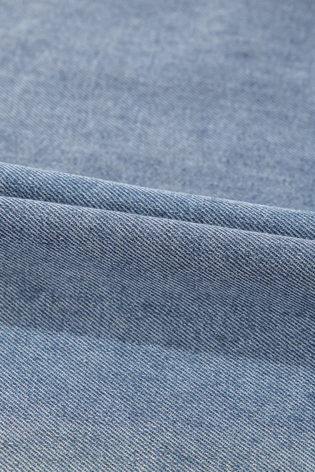 Beau Blue Light Wash High Waist Loose Fit Denim Mini Dress - eAura