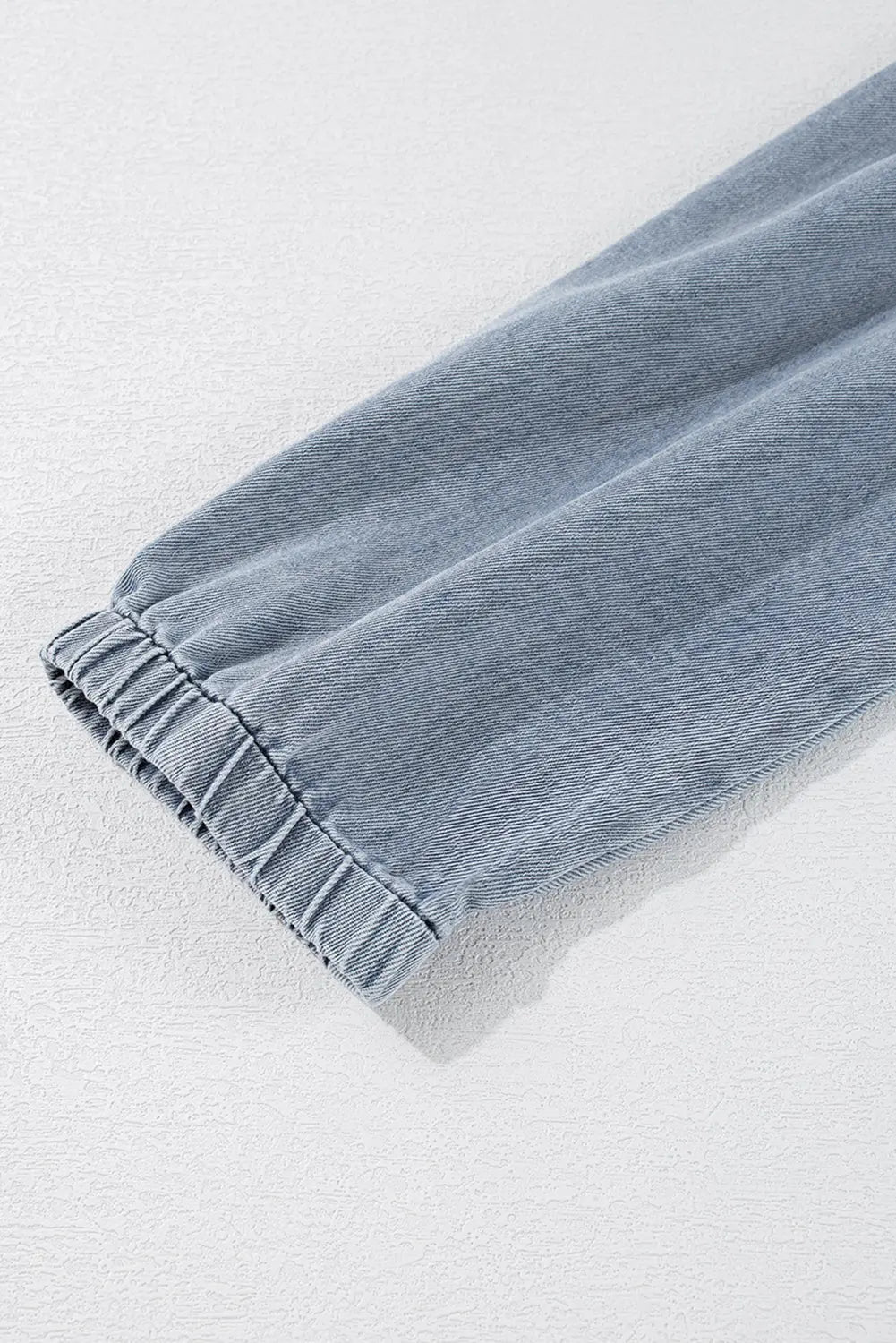 Beau Blue Light Wash High Waist Loose Fit Denim Mini Dress - eAura