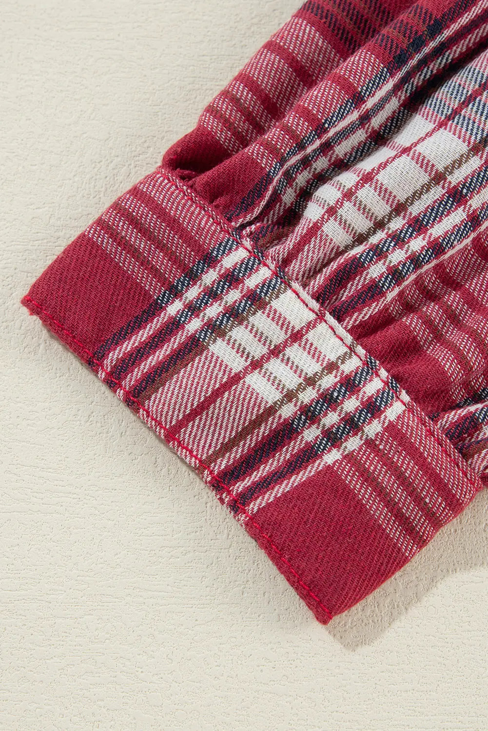 Beau Blue Plaid Print Patchwork Hooded Raw Hem Denim Jacket - eAura