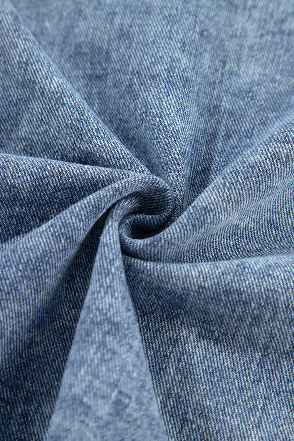 Beau Blue Plaid Print Patchwork Hooded Raw Hem Denim Jacket - eAura