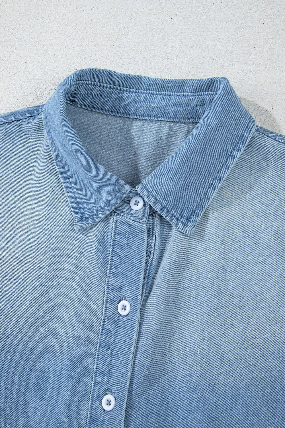 Beau Blue Risen Medium Washed Denim Shirt Dress Beagle Boutique Fashion Outlet