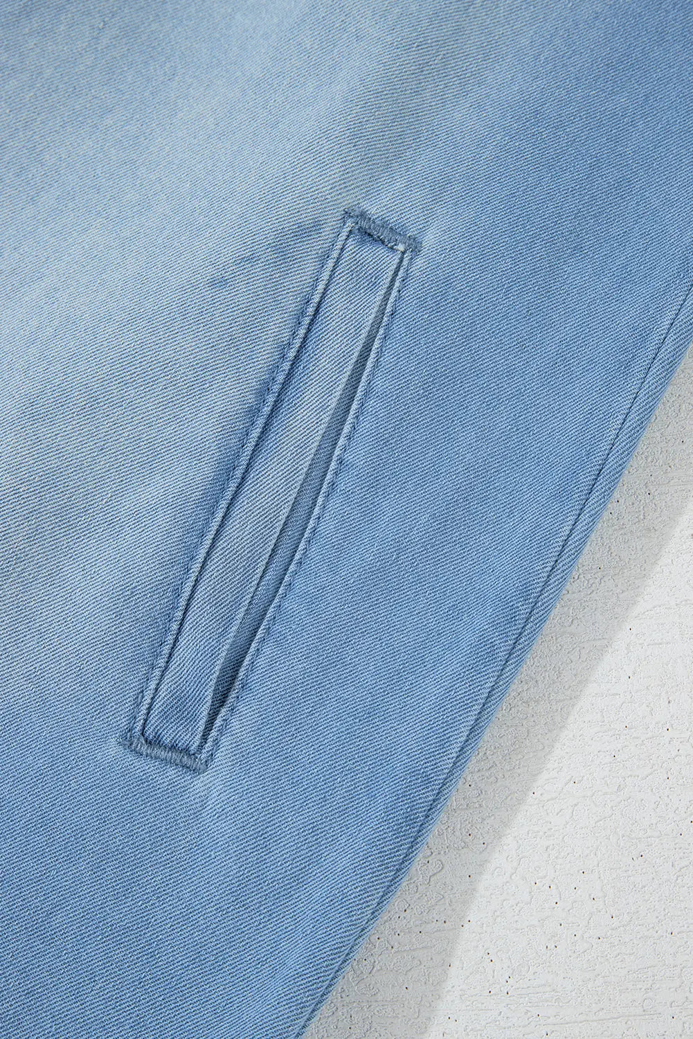 Beau Blue Risen Medium Washed Denim Shirt Dress Beagle Boutique Fashion Outlet