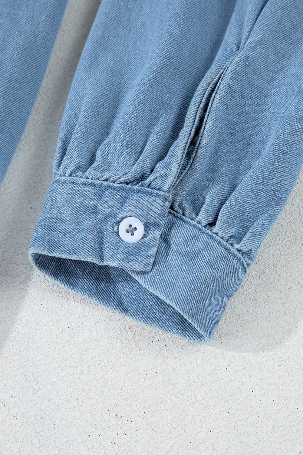 Beau Blue Risen Medium Washed Denim Shirt Dress Beagle Boutique Fashion Outlet