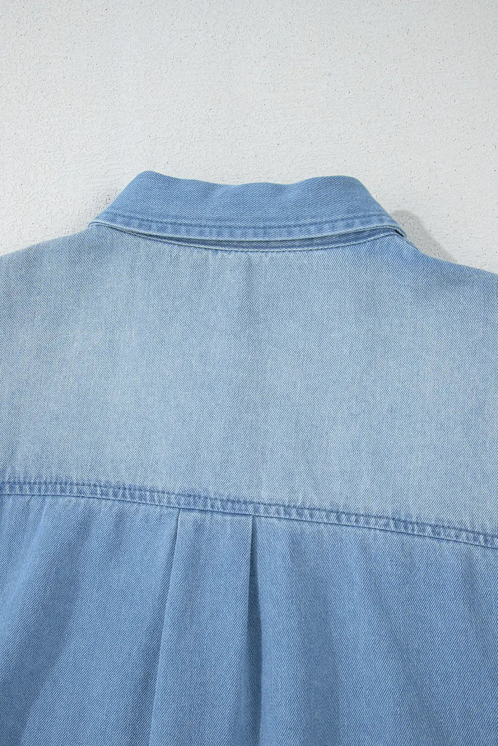 Beau Blue Risen Medium Washed Denim Shirt Dress Beagle Boutique Fashion Outlet