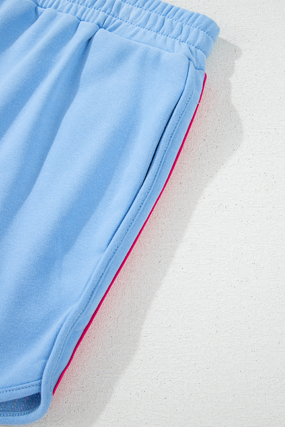 Beau Blue Striped Accent Pullover and Shorts Two Piece Casual Set - Sets/Short Sets