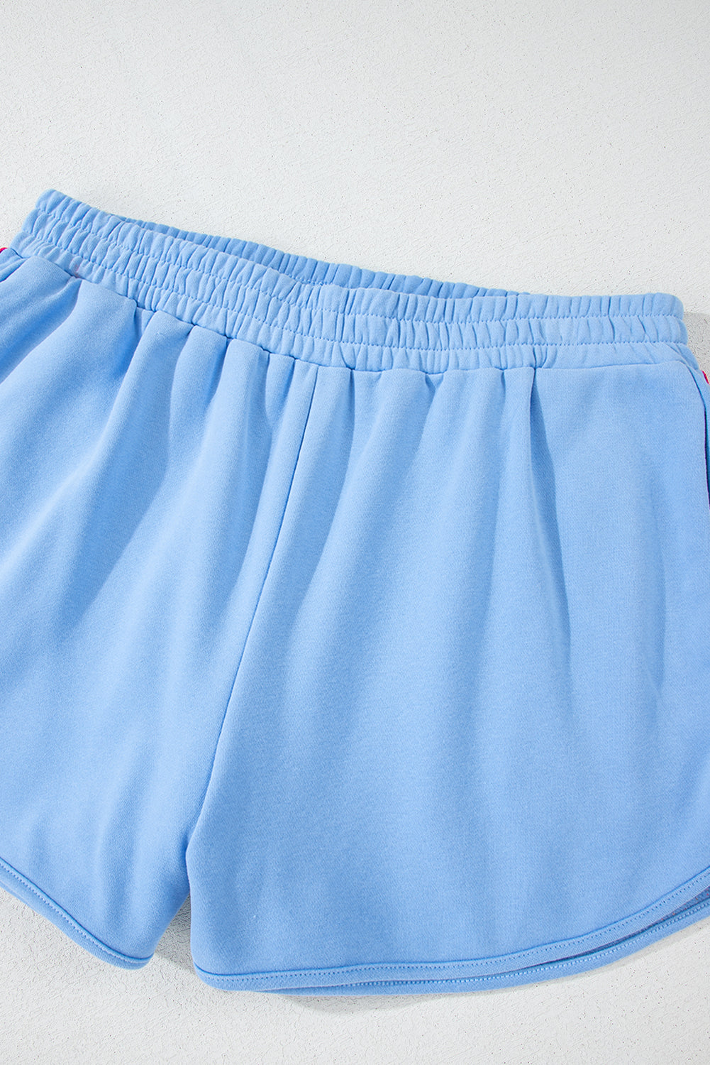 Beau Blue Striped Accent Pullover and Shorts Two Piece Casual Set - Sets/Short Sets