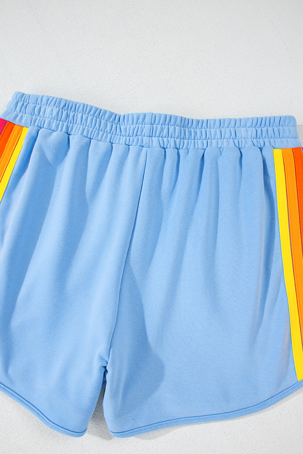 Beau Blue Striped Accent Pullover and Shorts Two Piece Casual Set - Sets/Short Sets