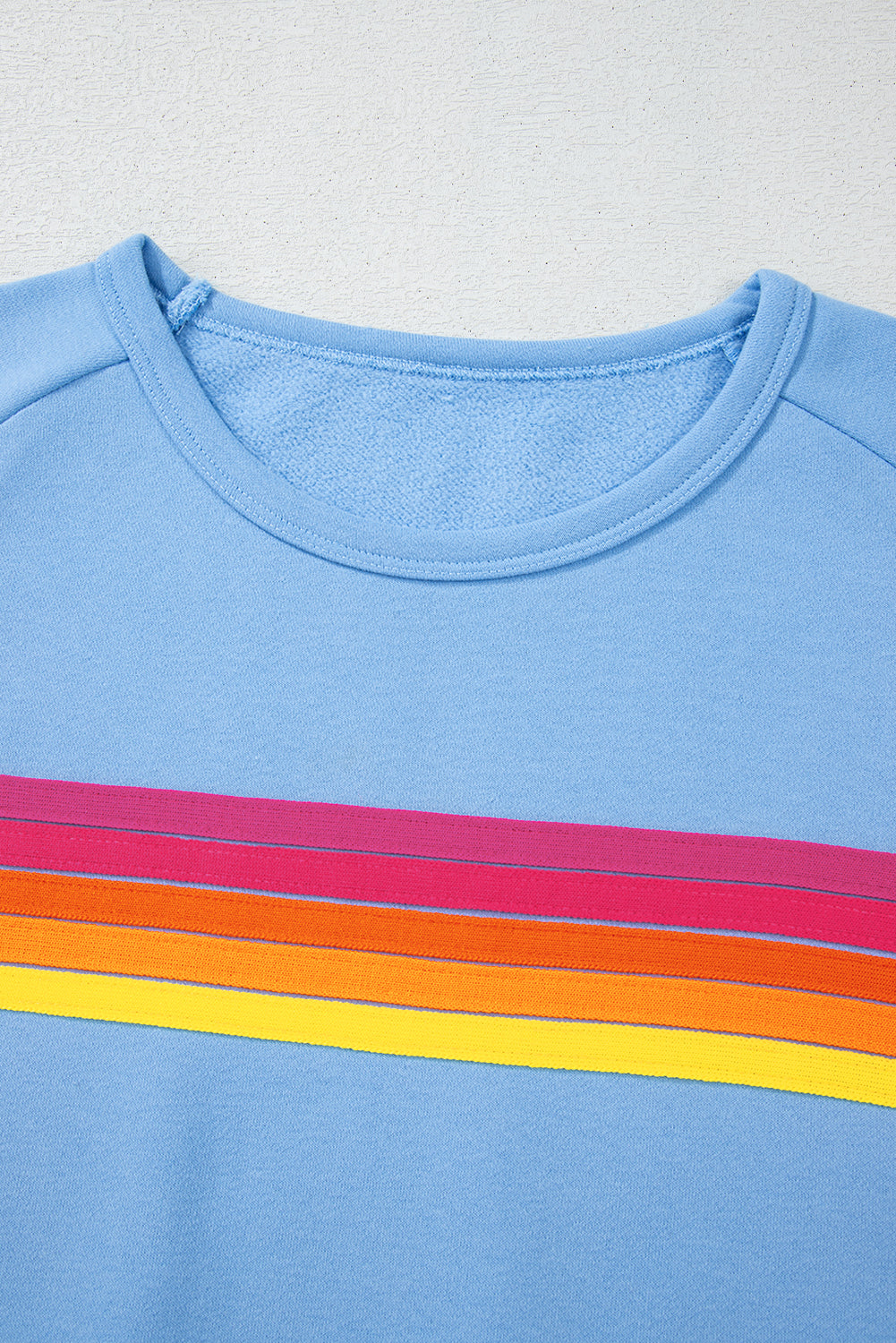 Beau Blue Striped Accent Pullover and Shorts Two Piece Casual Set - Sets/Short Sets