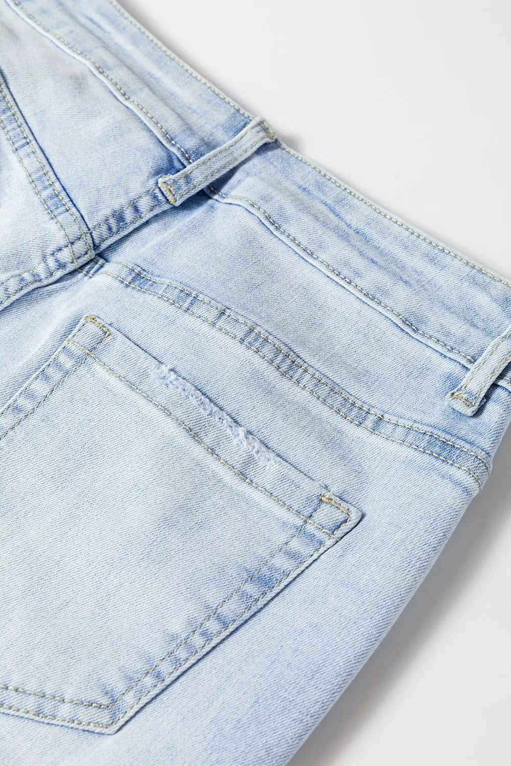 Beau Blue Vintage Light Wash Distressed Flare Jeans eAura