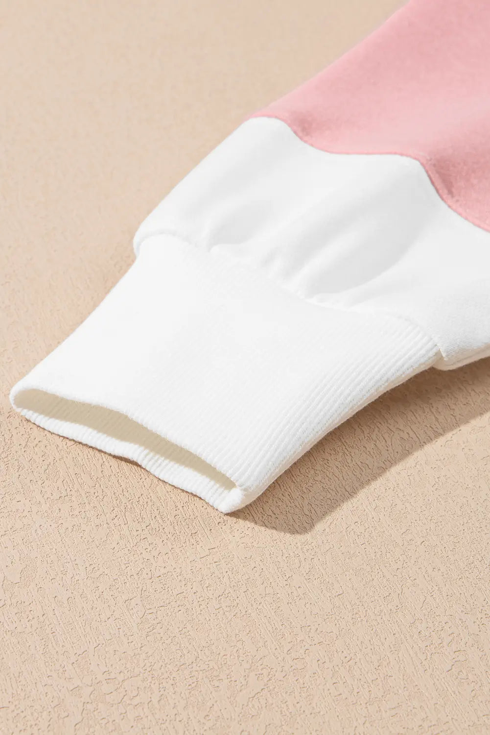 Beige Colourblock Patchwork Drop Shoulder Crewneck Sweatshirt - eAura