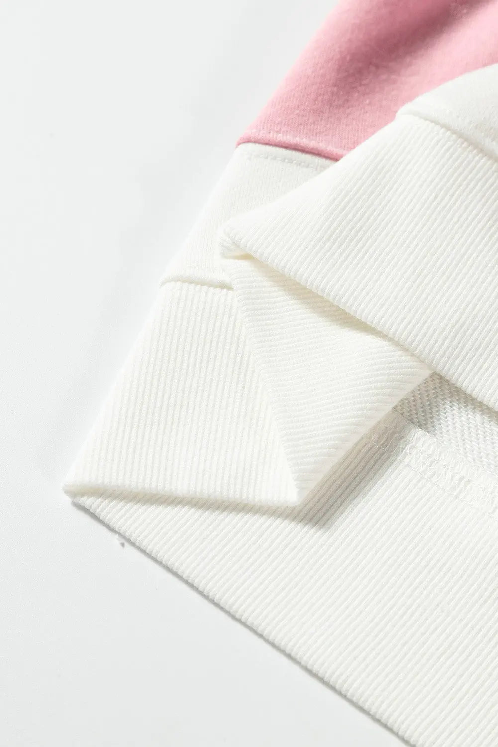 Beige Colourblock Patchwork Drop Shoulder Crewneck Sweatshirt - eAura