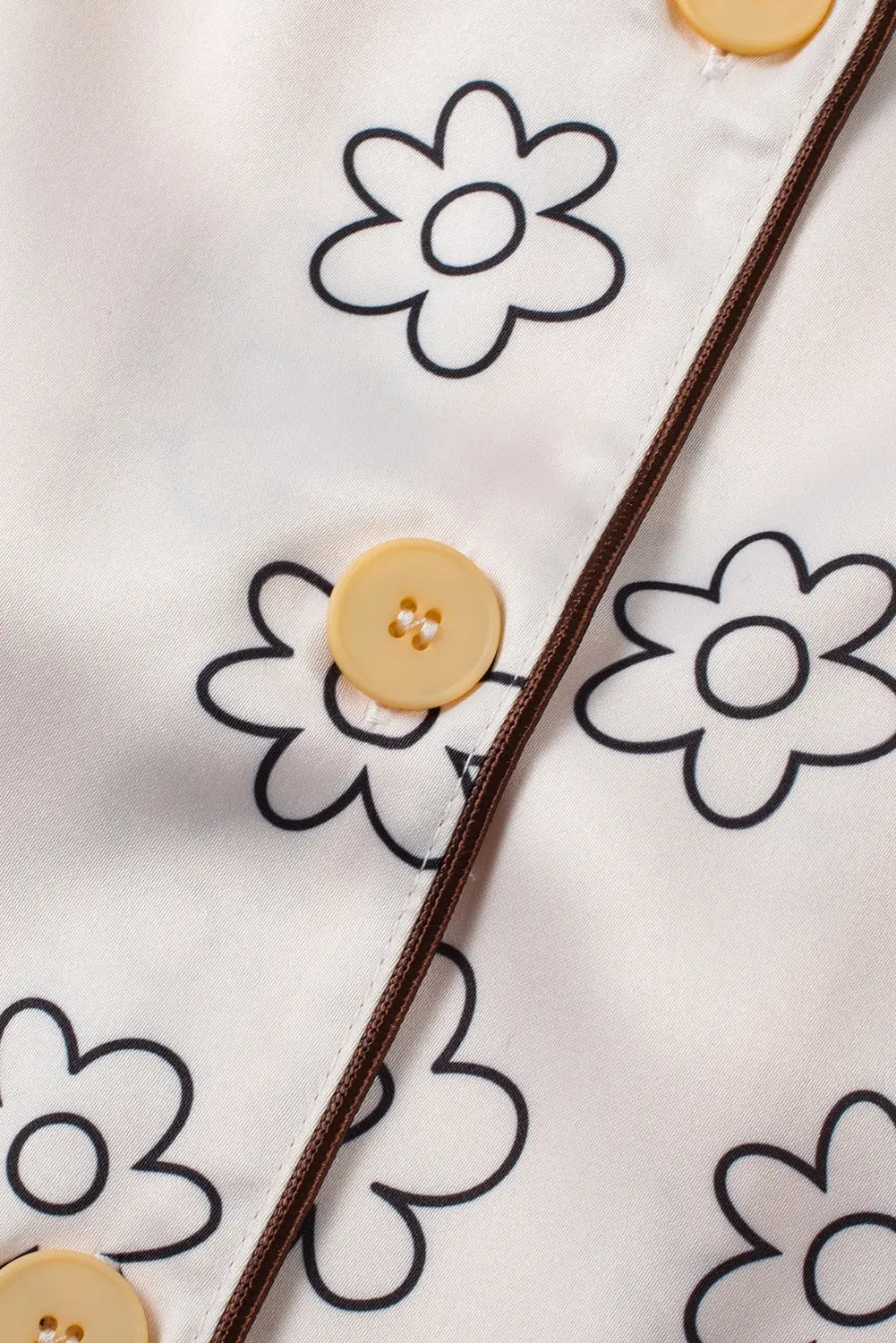 Beige Floret Printed Pyjama Shorts Set eAura