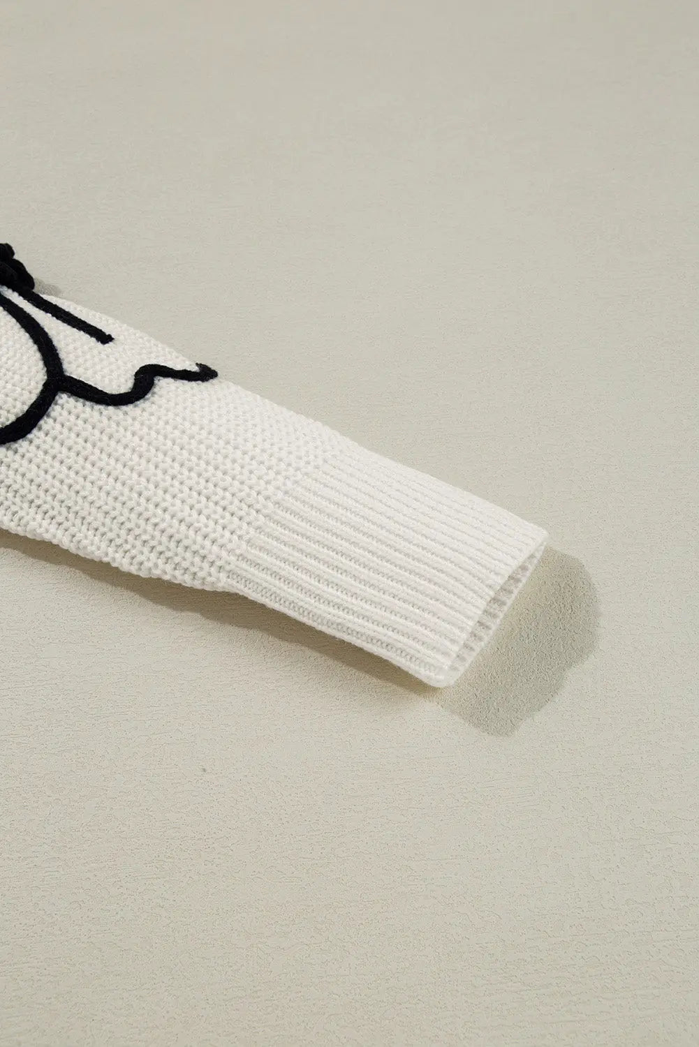 Beige Flower Embroidered Drop Shoulder Open Front Duster Cardigan - eAura