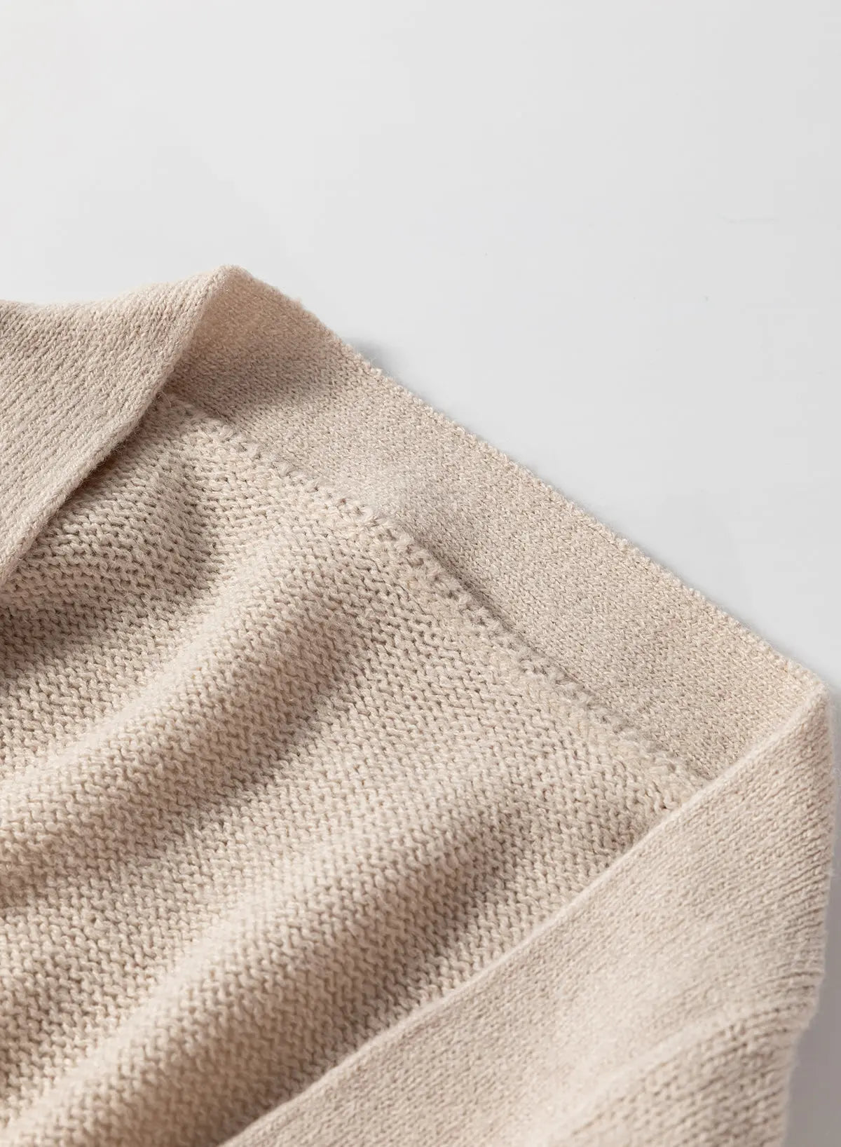 Beige Side Pockets Open Front Long Knitted Cardigan Beagle Boutique Fashion Outlet