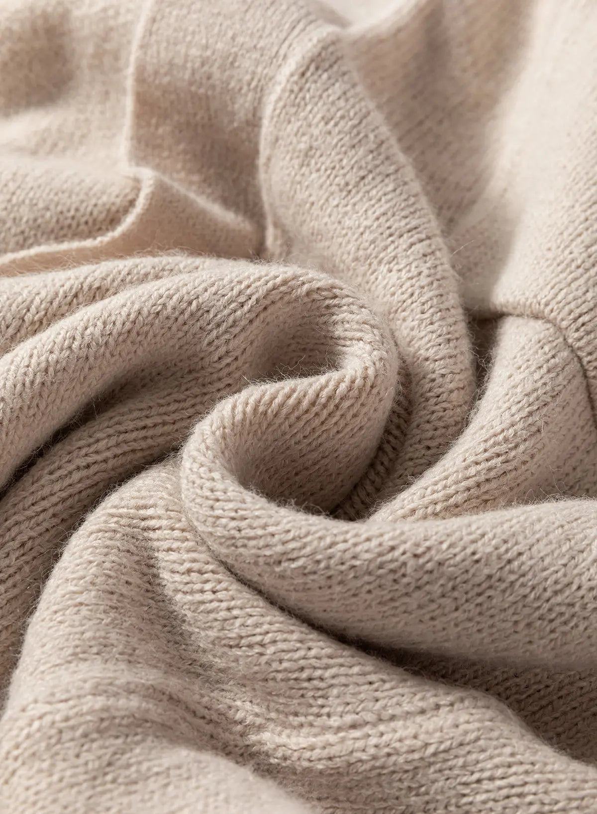 Beige Side Pockets Open Front Long Knitted Cardigan Beagle Boutique Fashion Outlet