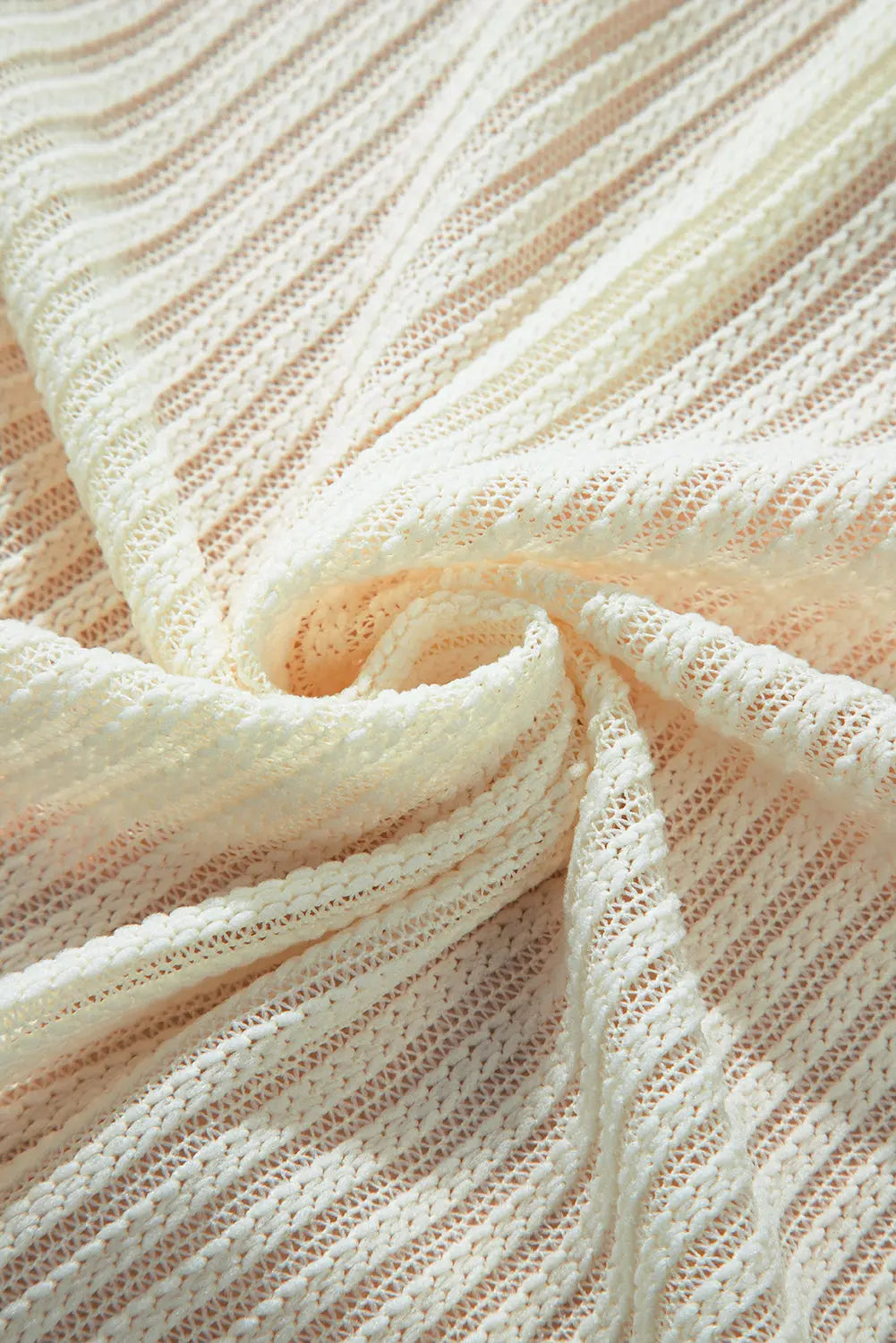 Beige Textured Lantern Sleeve Open Kimono Beagle Boutique Fashion Outlet