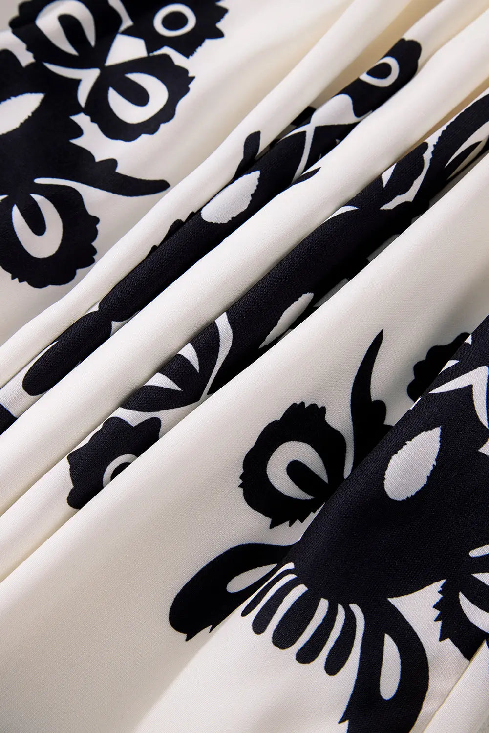 Beige Western Pattern Print Tasseled Notch V Neck Mini Dress - eAura