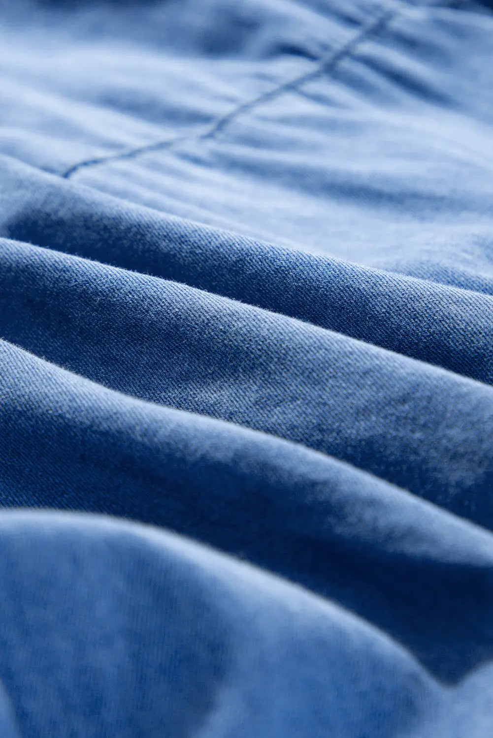 Black Chambray Ruffled 3/4 Sleeve Tiered Split V Neck Mini Dress - eAura