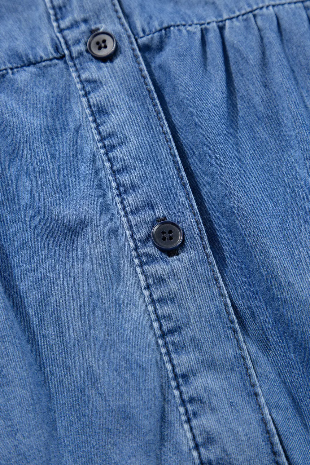 Black Chambray Ruffled 3/4 Sleeve Tiered Split V Neck Mini Dress - eAura