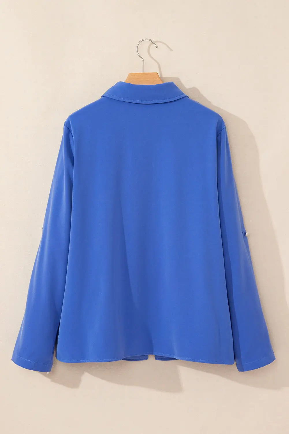 Black Collar Tab Sleeve Zip Up Flap Detail Jacket Beagle Boutique Fashion Outlet