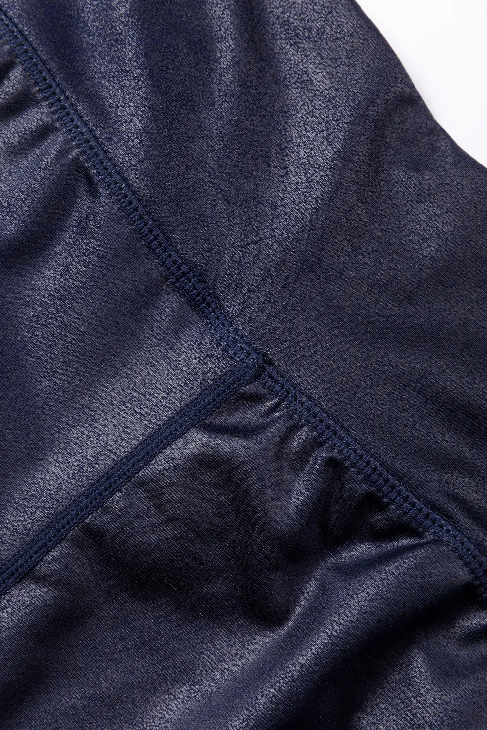 Black Crossed Dip Waist Sleek Leather Leggings eAura