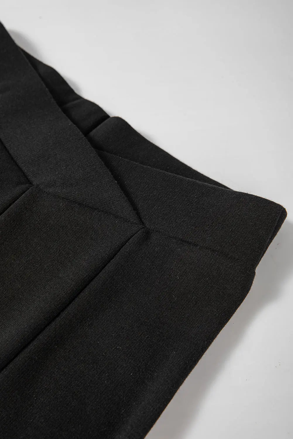 Black Crossed Waist Seamed Leg Thermal Leggings eAura