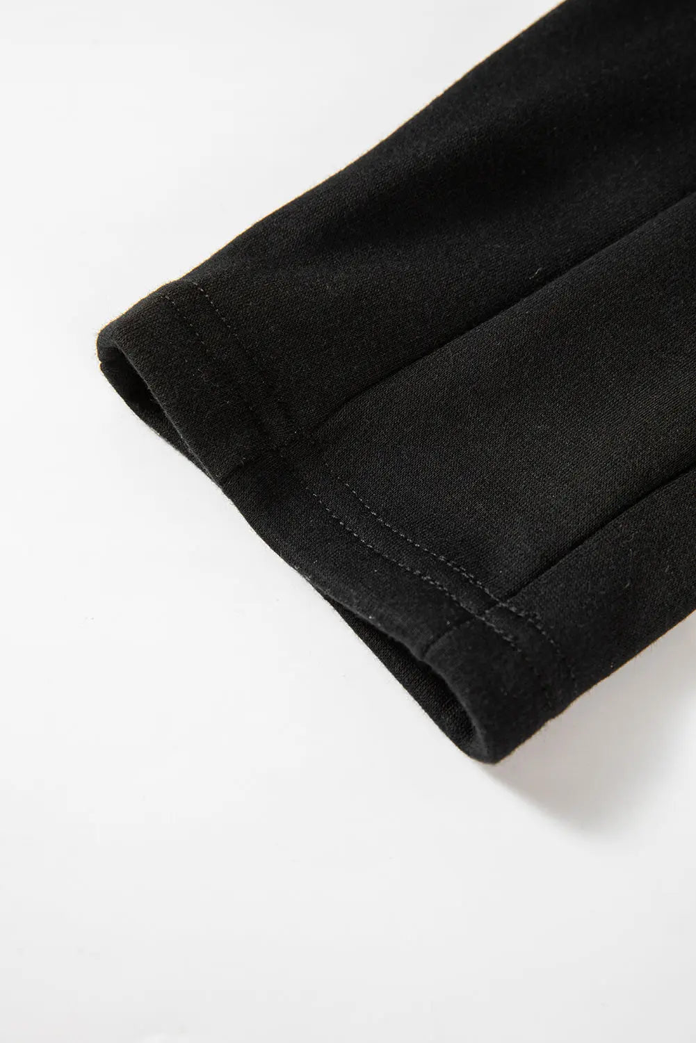 Black Crossed Waist Seamed Leg Thermal Leggings eAura