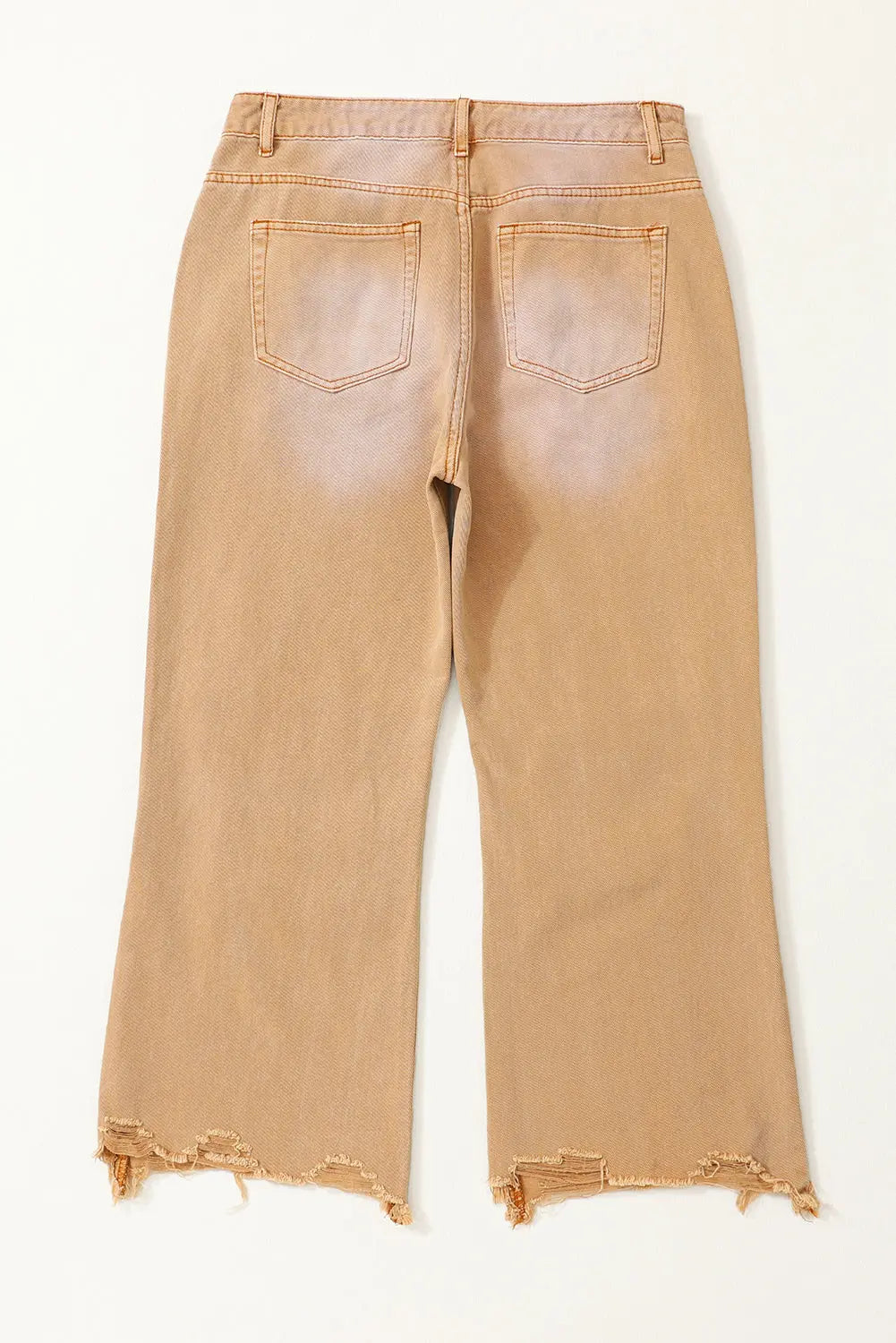 Black Distressed Hollow-out High Waist Cropped Flare Jeans eAura
